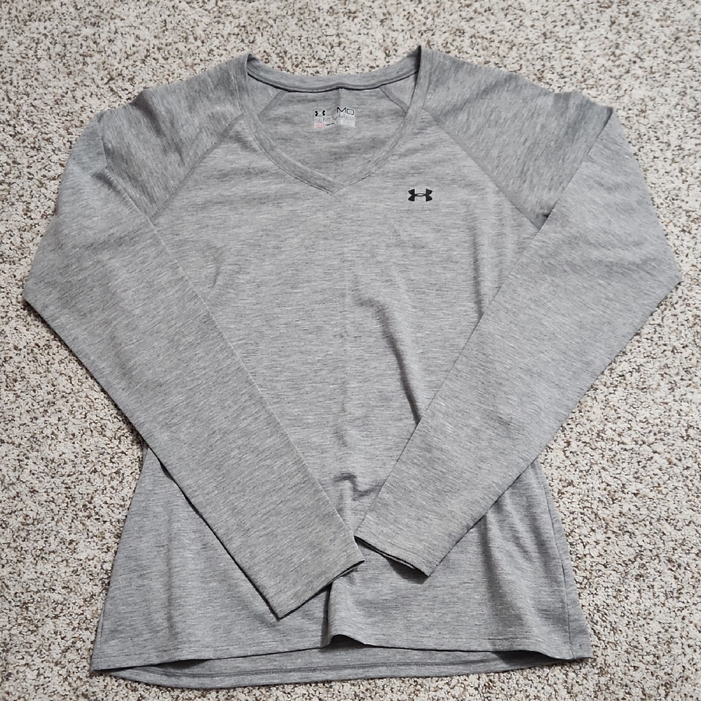 Under Armour Heather Gray V-Neck Top